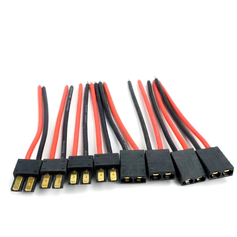 3 قطعة Trx التوصيل والمقبس موصل سلك السيليكون 10 سنتيمتر 14AWG لبطارية Rc/Rc الطائرة بدون طيار