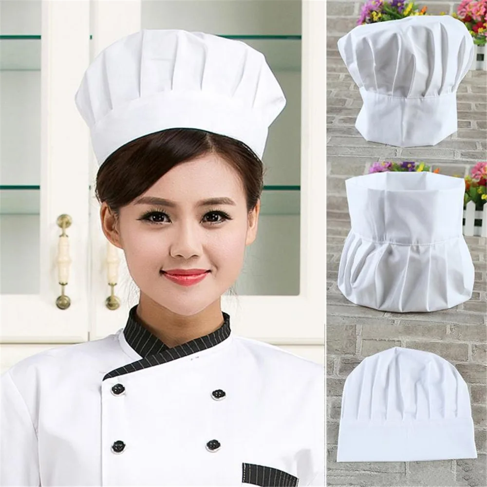 

White Uniform Adult Hat Chef Hat Grilling Cook BBQ