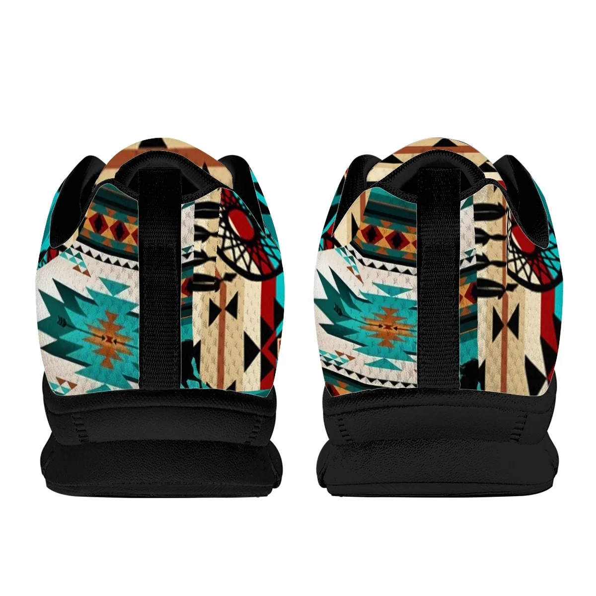 INSTANTARTS Casual Women's Sneakers Tribal Aztec Pattern Flat Shoes Non-Slip Casual Lightweight Lace-up Tennis Zapatillas Mujer