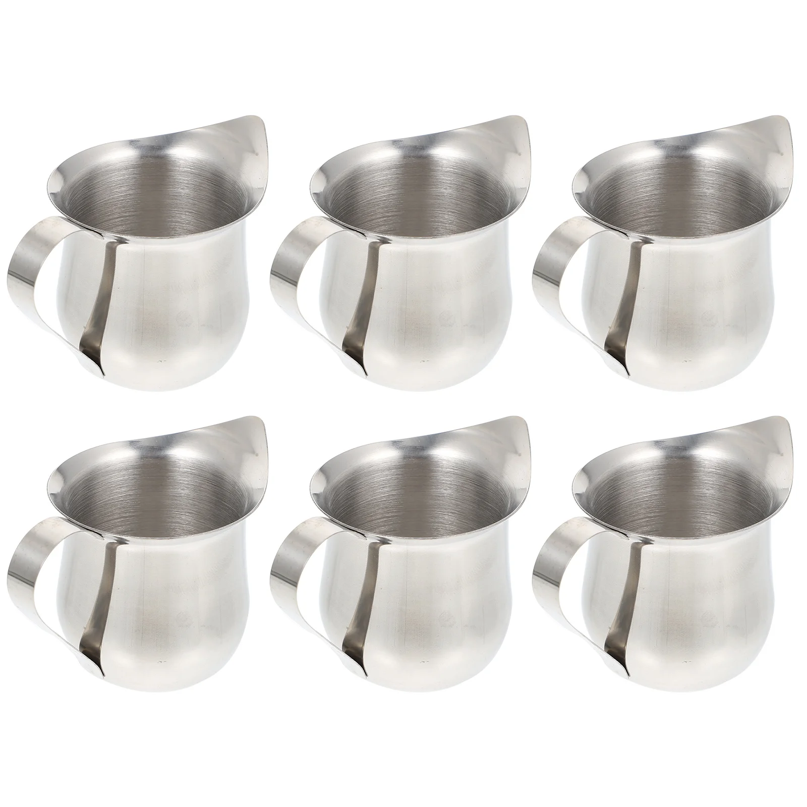 

6Pcs Milk Cups Stainless Steel Elegant Design Hot Cold Drinks Kitchen Supplies Sauce Holders Milk Cups
