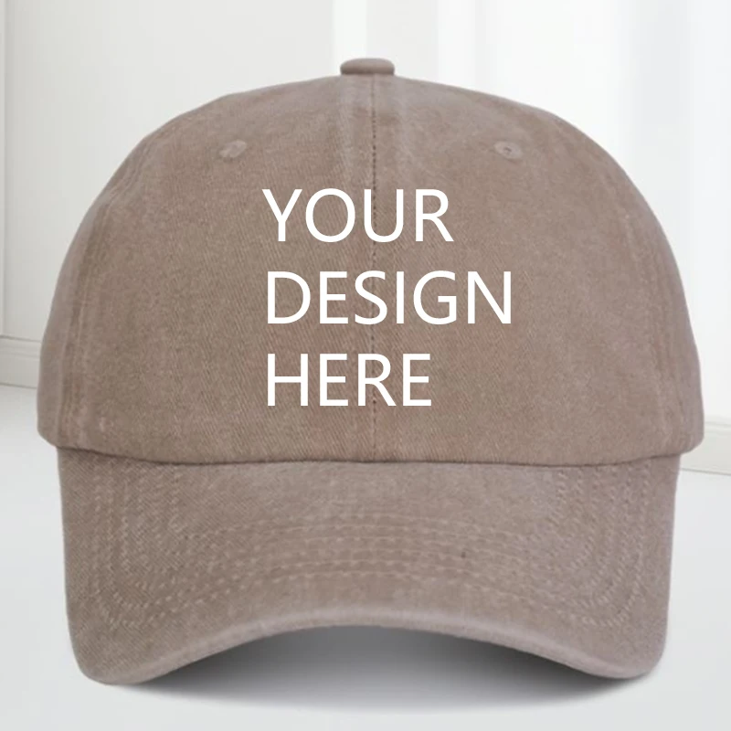 Customized retro baseball caps are available for both men and women and allow for personalized design of letter pattern prints.