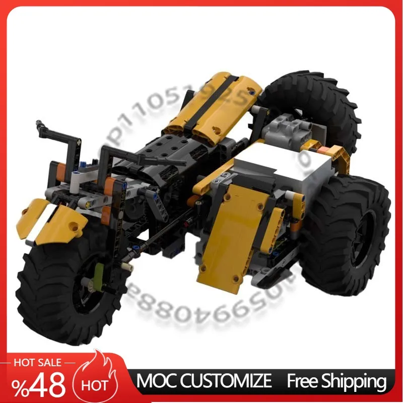 

401 PCS Speed King Motorcycle & Sidecar MOC Customize Modular Building Block Simple Popular Brick Design DIY Assembly Toy Gift