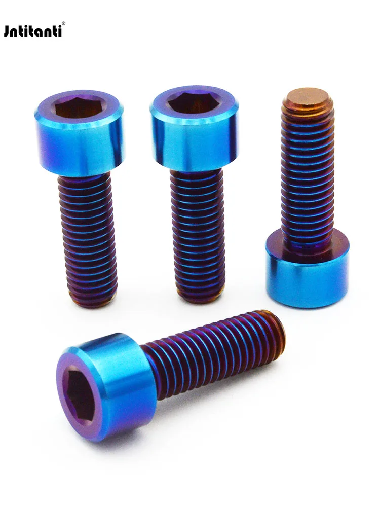 Jntitanti never rust Gr.5 titanium titanium bolt M10*1.5*25/30/35mm Ti-6Al-4V Bolt fasten screws for off-road wheel
