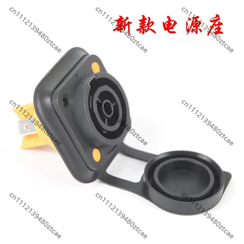 2U Panel Twist Lock Yellow 16A Waterproof Aviation Plug Male Female Connector For LED Screen Beam Light