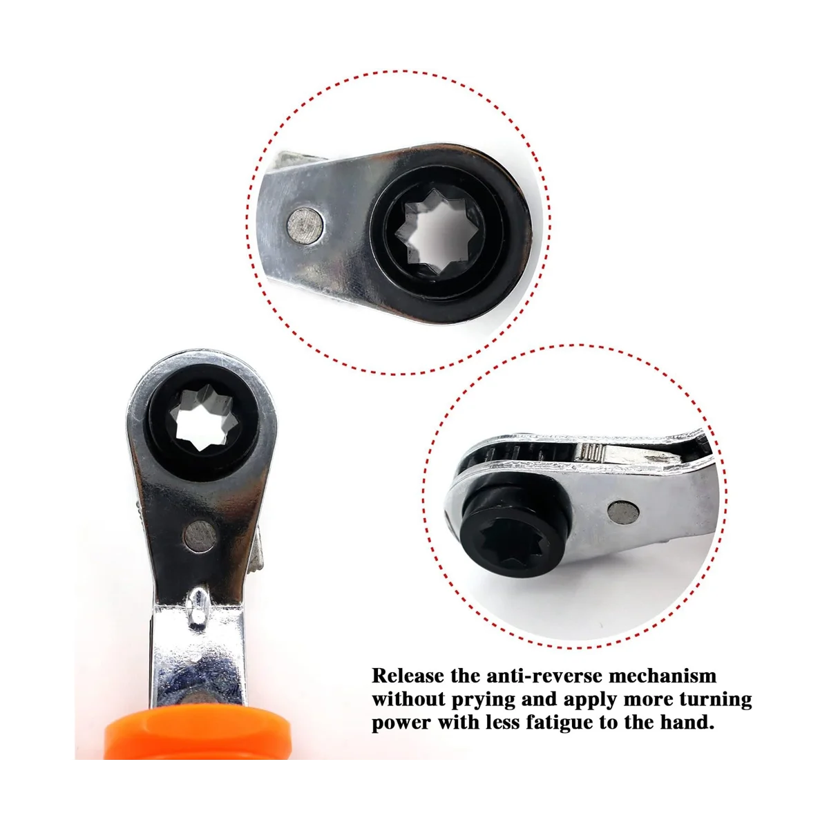 Automatic Slack Adjuster Release Tool and Wrench Square Ratcheting Wrench for Air Brake System Adjustments