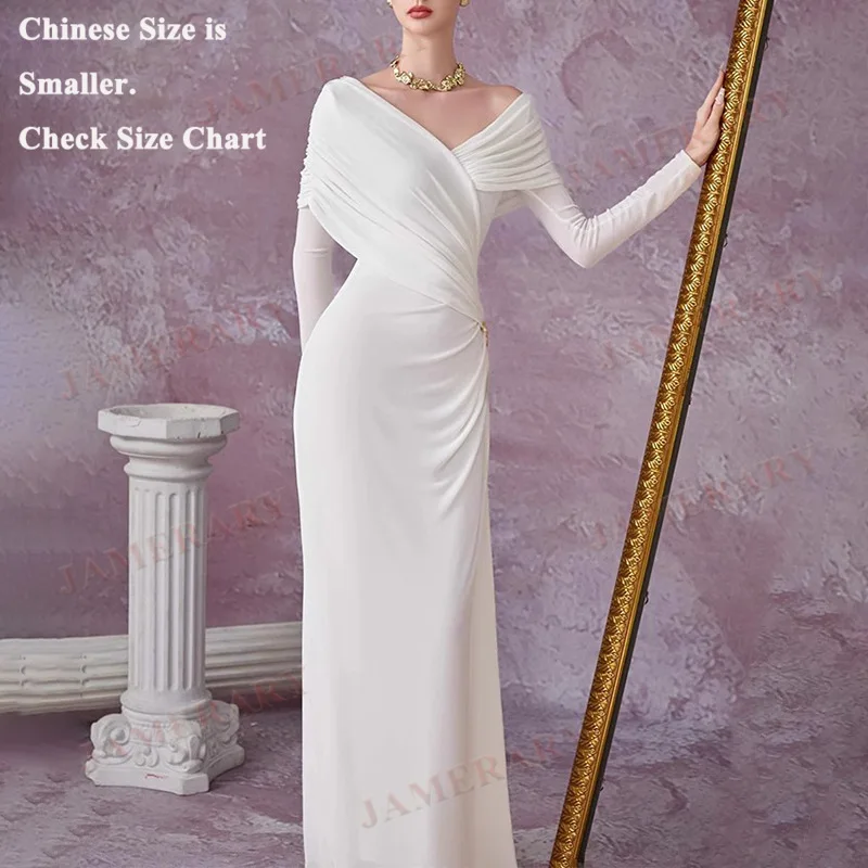 Brand Designer Style Full Sleeve Maxi Dress For Women Autumn Winter V Neck Cut Out Bandage Sheath Prom Evening Dresses