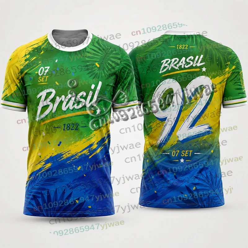 2026 Herren Brasilien Unabhängigkeitstag Fußballtrikot 7. September Patriotisches Fußballshirt Herbstmode Streetwear Damen Herren T-Shirt – Detail 11