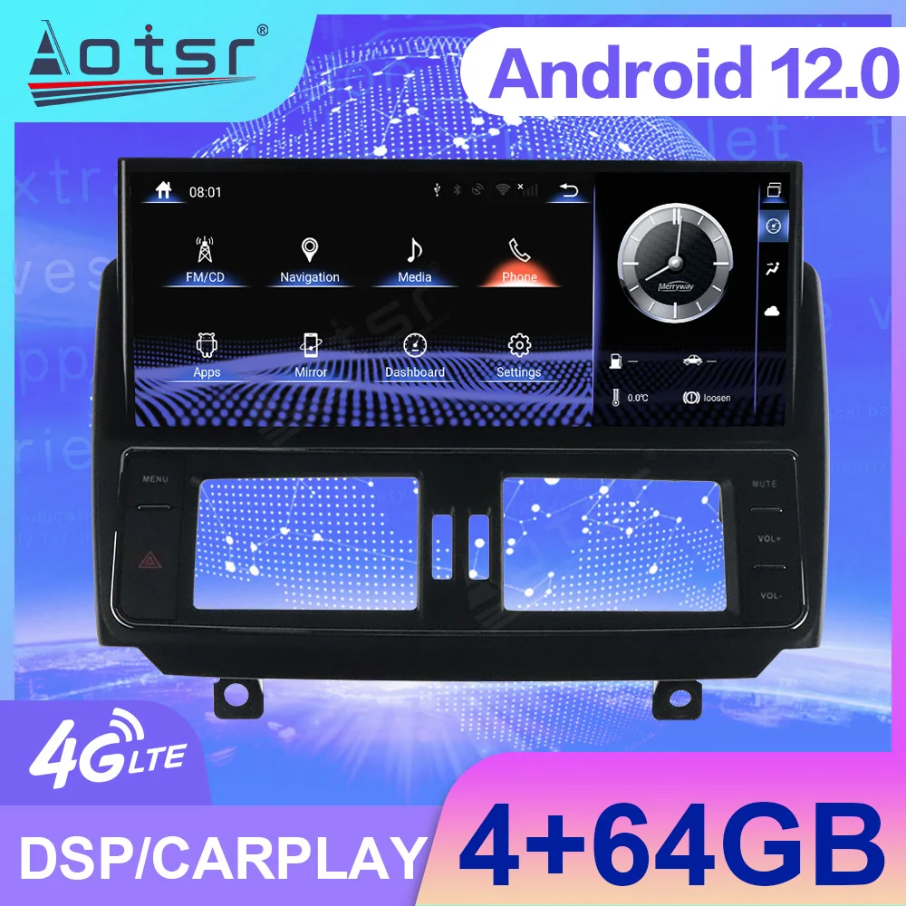 

12,3 "сенсорный HD экран Android12 автомобильное радио для Toyota Prado 150 2014-2017 мультимедиа Carplay GPS авто Navi плеер стерео головное устройство