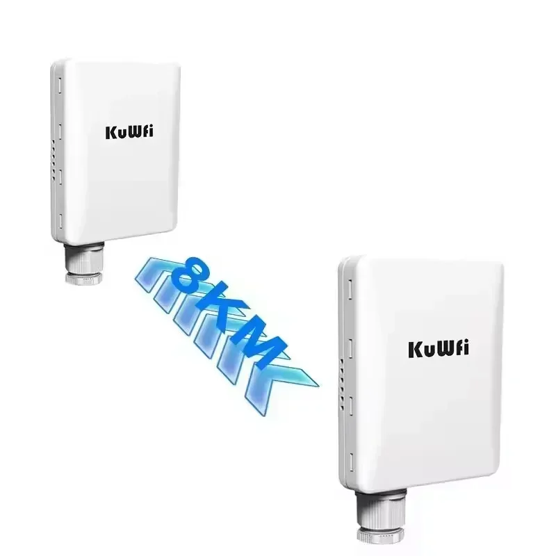 KuWFi Customizable 5GHz WiFi Bridge 900Mbps 8km Long Range Outdoor CPE PTP/PTMP 5.8Ghz Point Point Wireless Bridge IP Camera