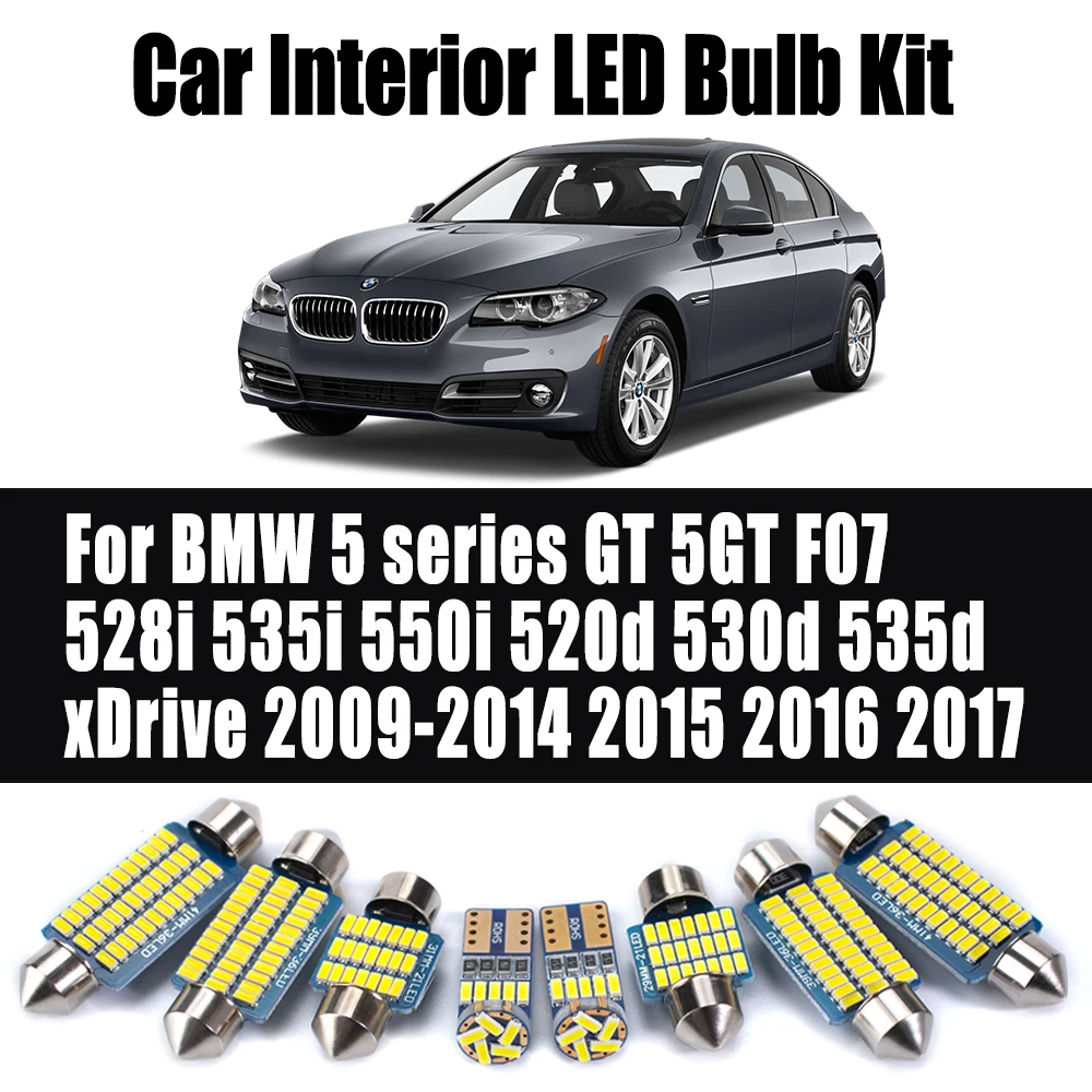 

26Pcs Canbus Car LED Interior Ceiling Dome Light Kit For BMW 5 series GT 5GT F07 528i 535i 550i 520d 530d 535d xDrive 2009-2017