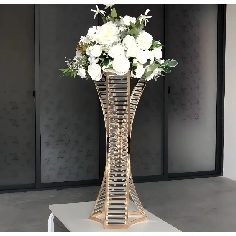 

Acrylic Metal Flower Stand, Wedding Centerpieces, Event Flowers, Road Lead, Home Party Decoration, 4/10 Pcs