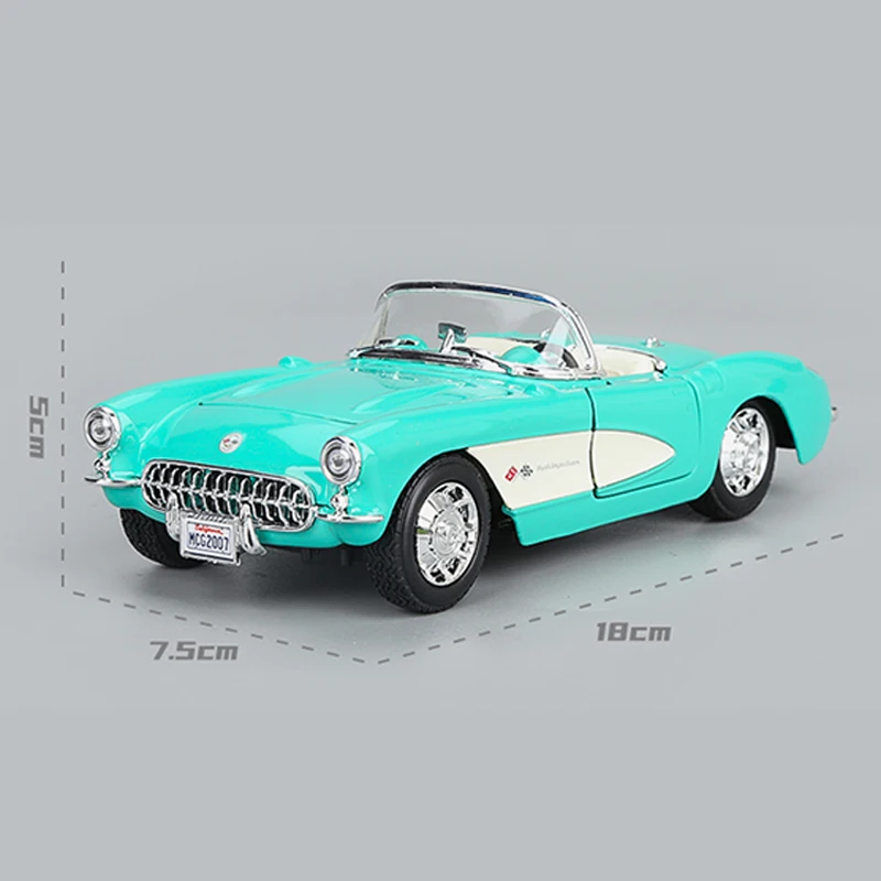 New Product In Stock Maisto 1:24 Chevrolet 1957 Corvette Alloy Miniature Diecast Model Chevrolet intage vintage car Toys Gift