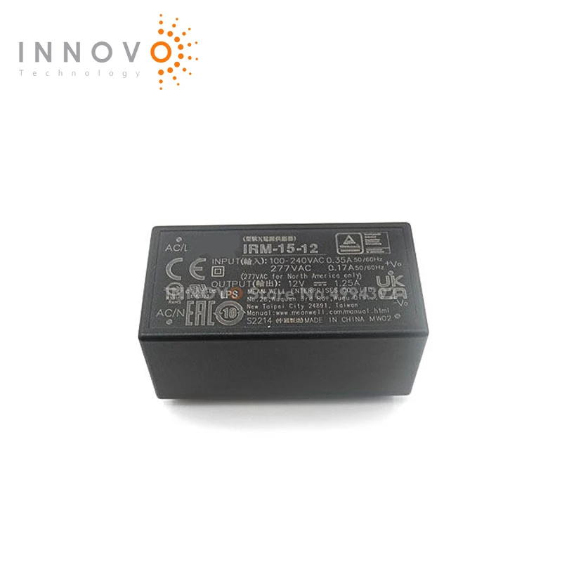 

INNOVO 2pcs/lot IRM-15-12 IRM-15 AC/DC CONVERTER 15V 12W New original