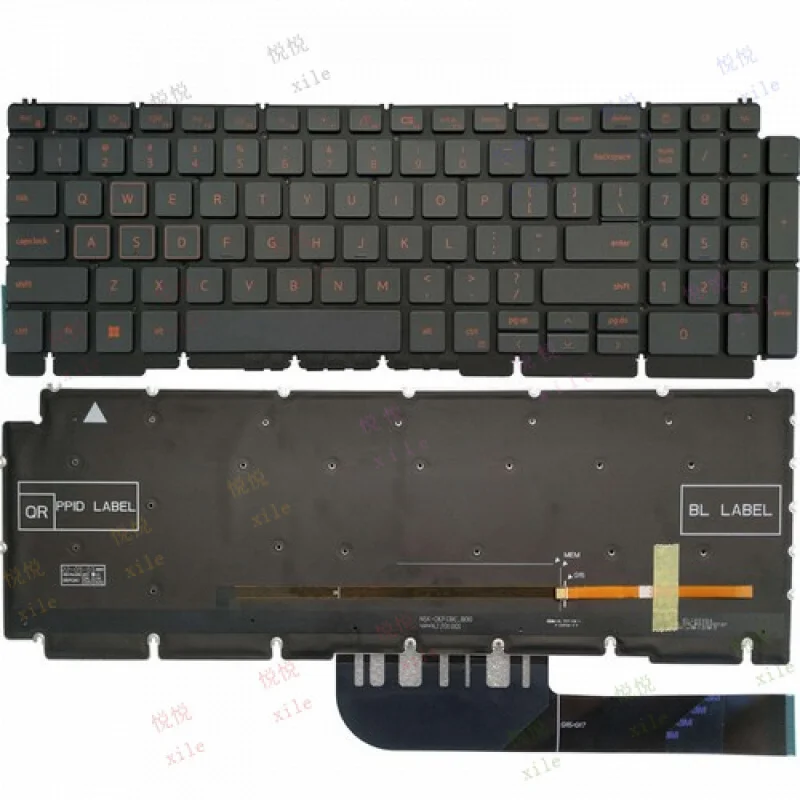 

L+ NEW For DELL G15 5510 5511 5515 5520 Laptop US Keyboard Backlit 0H4XRJ