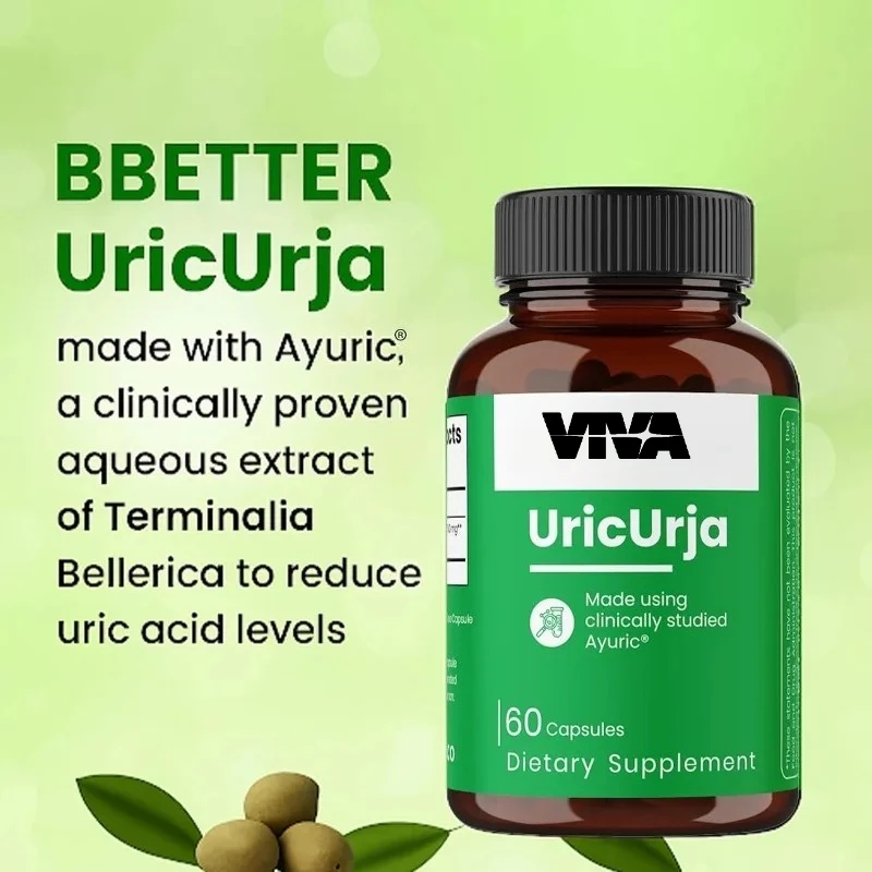 

Ayurvedic Uric Acid Support Supplement Herbal Capsules -60 capsules