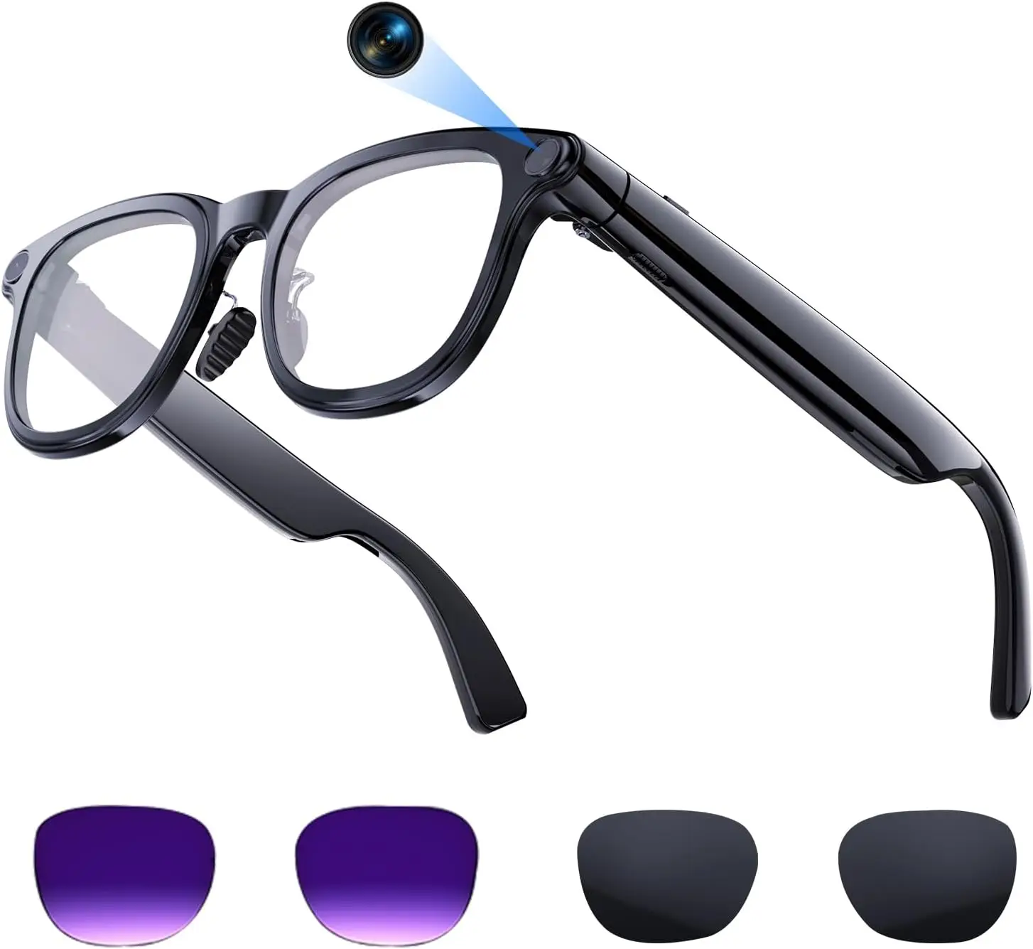 

Умные очки с ИИ, 4K-камерой, Bluetooth с защитой от дрожания, записью видео 1080P и функцией перевода в реальном времени