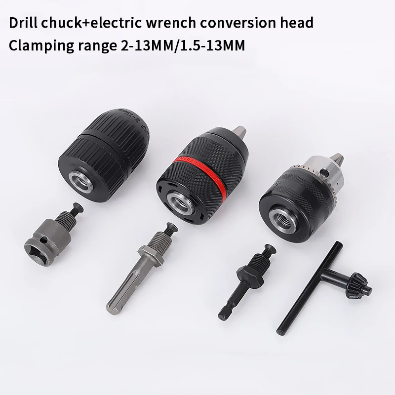 Multi-Use Hex Impact Wrench Drill Bit with Drill Converter Chuck Socket, for Electric Screwdriver Extension Rod