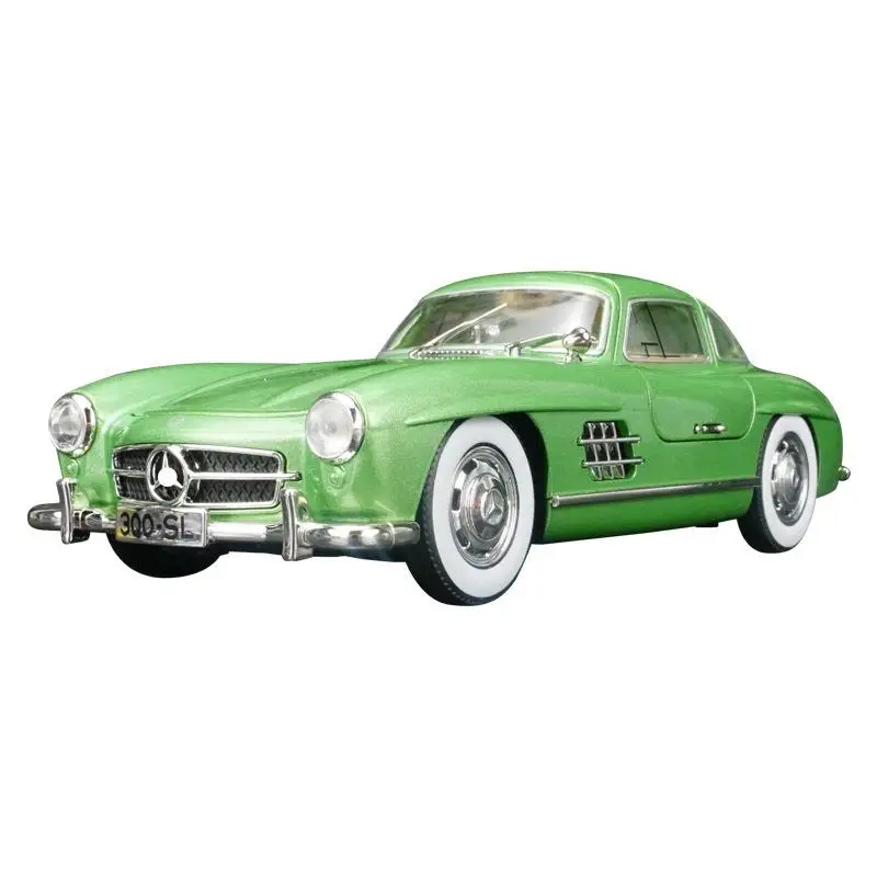 1:24 Retro 300SL Oldtimer Legierung Modellauto Desktop Ornament zurückziehen Spielzeugauto Box Geschenk