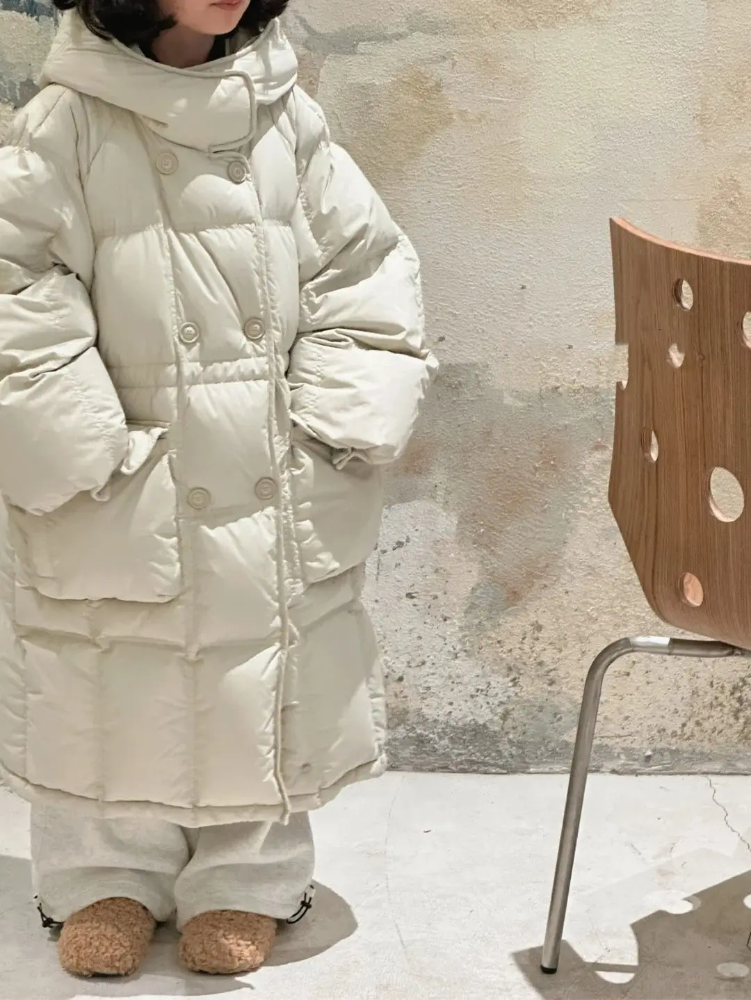ملابس الأطفال الكورية للأطفال طويلة بلون أسفل الملابس القطنية سميكة الفتيات الملابس القطنية سترة الشتاء