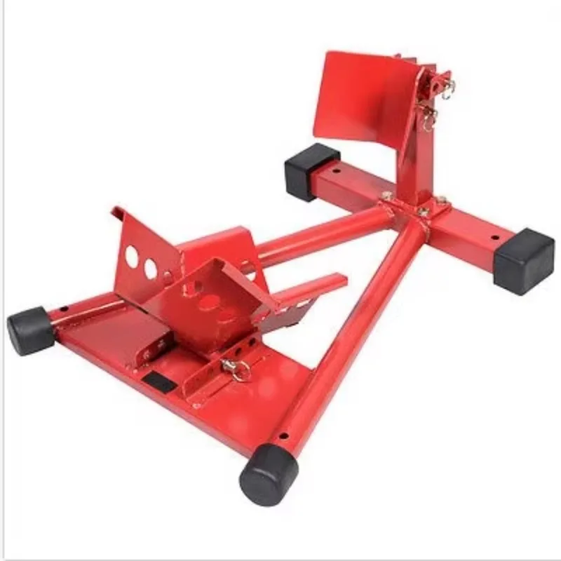 MTR0004 Heavy Duty Steel Motorcycle Wheel Chock Stand Front Tire Support for Repair Use