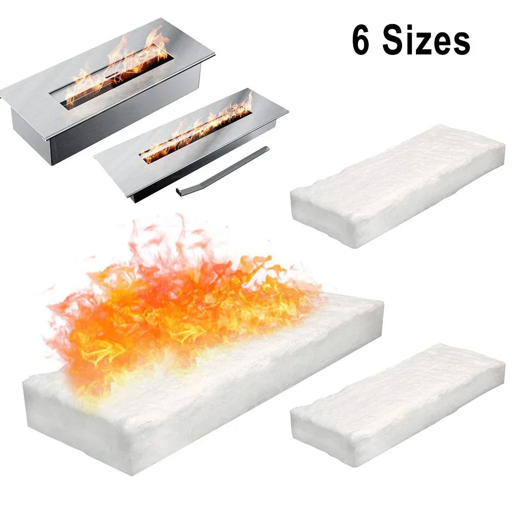 3pcs Ceramic Fiber Blanket Ceramic Sponge For Bioethanol Fireplace Resistant Insulation Cotton Firplace Firebox Safety Bio Fire