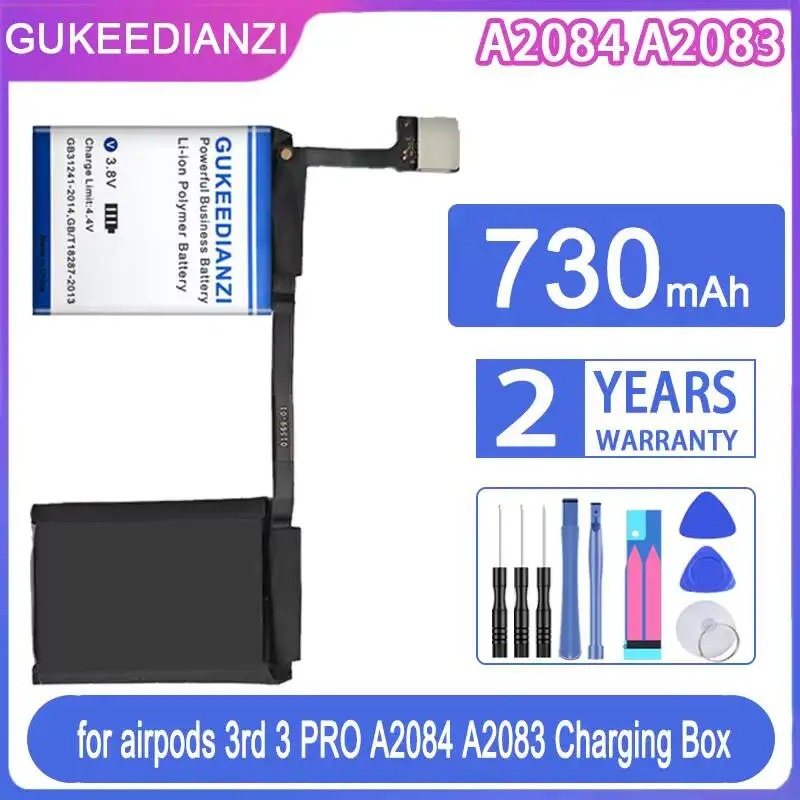 

Headphone Charging Case Battery Stable For Apple Airpods Pro A2084 A2083 Charging Box 3rd Charge 730mAh