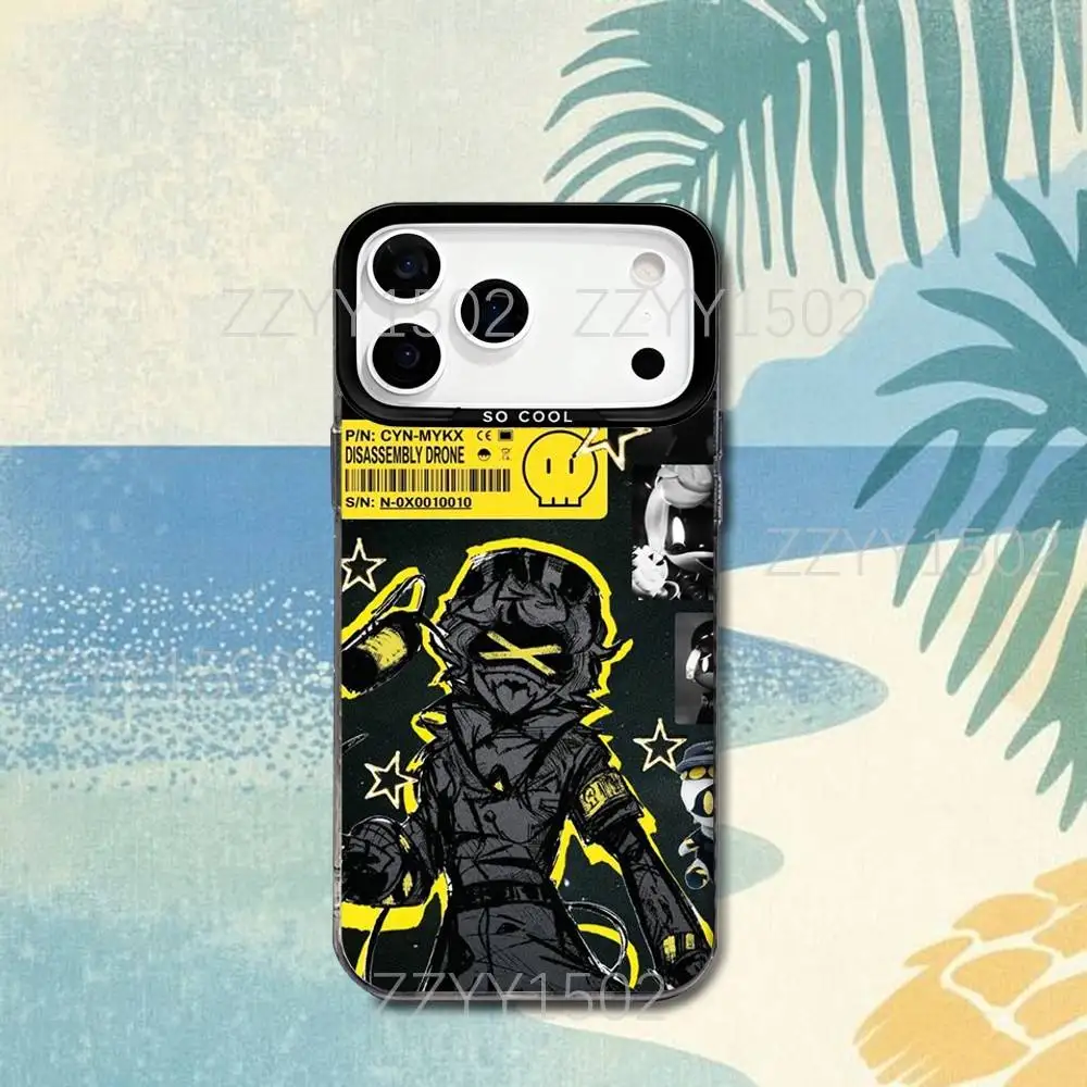 M-MurderS D-Drones UZI Funda de teléfono para iPhone 17,16,15,14,13,12,X,8,Pro,Max,Plus,SE4,Air,Mini HD Negro IMD Mate