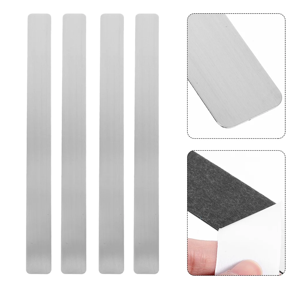 4 Pcs Bulletin Board Iron Sheet Wall Magnetic for Boards Walls Adhesive Strips with Backing