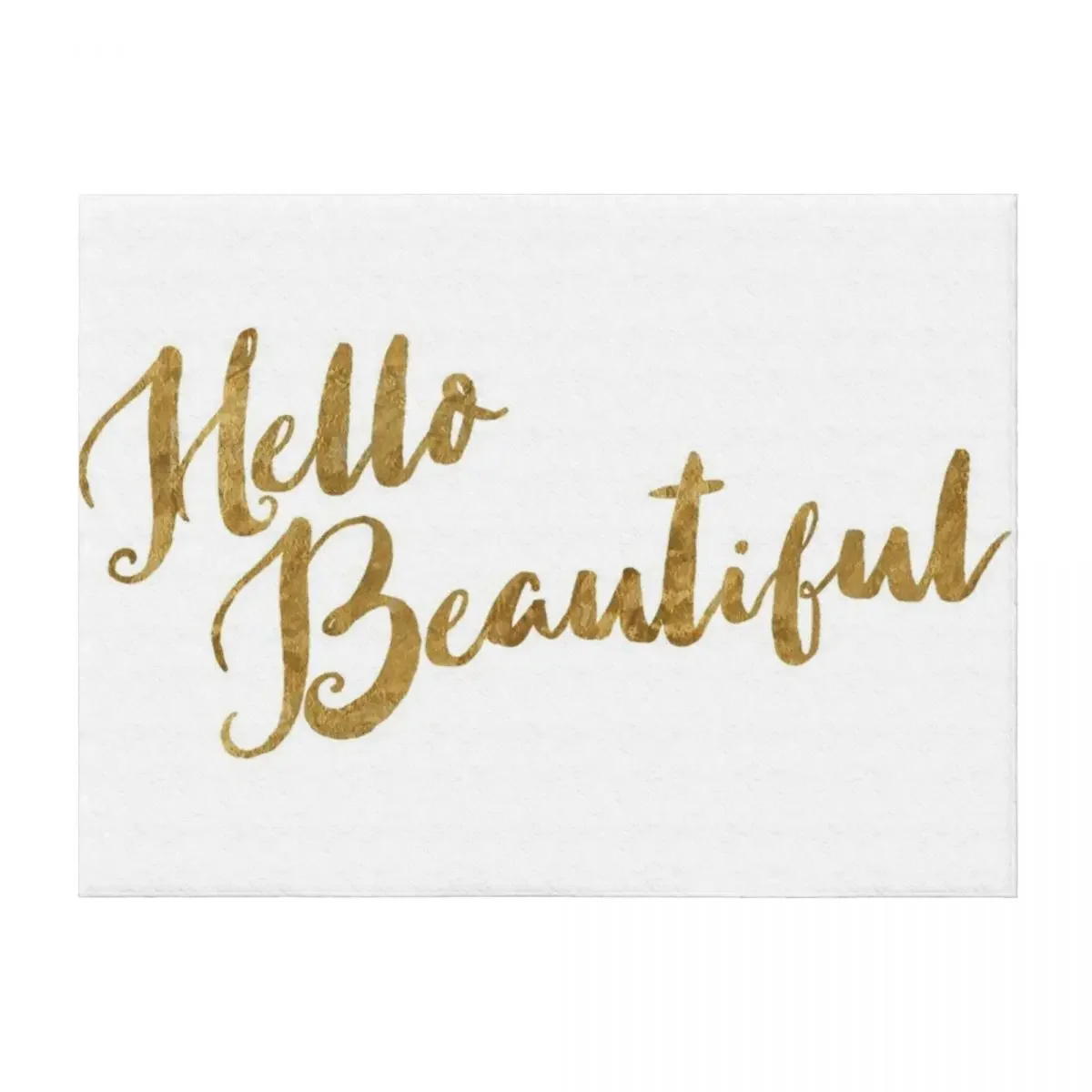 

Golden Look Hello Beautiful Throw Blanket Soft Luxury Designer Plaid on the sofa Hairys Blankets