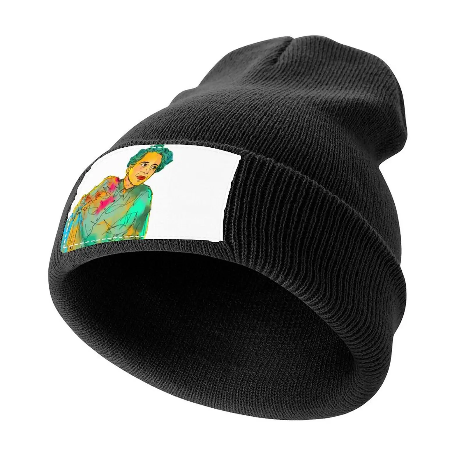 

Hannah Arendt abstract painting pose Knitted Cap Golf Hat cute New In The Hat Luxury Brand Female Men's