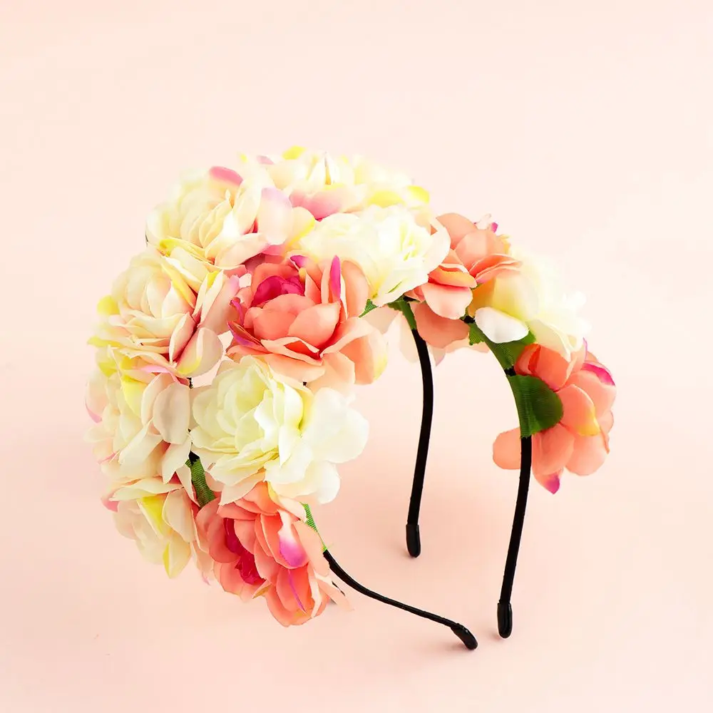 Fashion Princess Hair Accessories Bohemia Beach Headwear Wedding Party Women Flower Headband Bride Headhoop