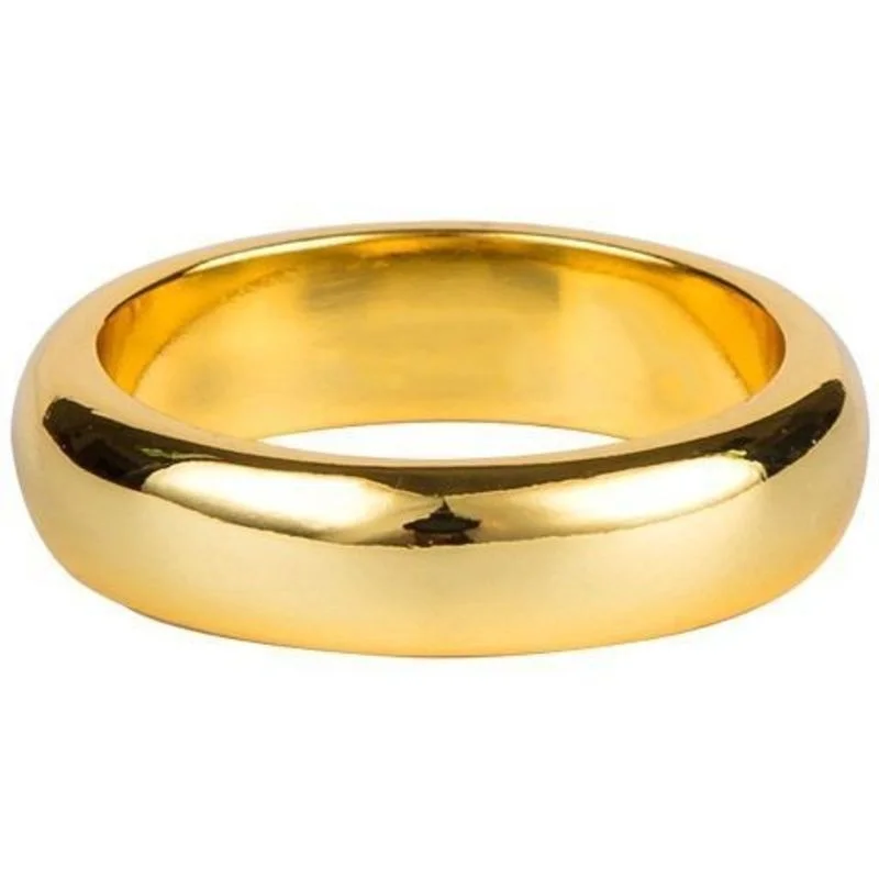 Plattiert 100% echtes Gold 24 Karat 999 Ring hochwertige schlichte matte Herren und Damen geschlossene Farbe schnell wasch bar Qixi Geschenk rein 18 Karat Gold j