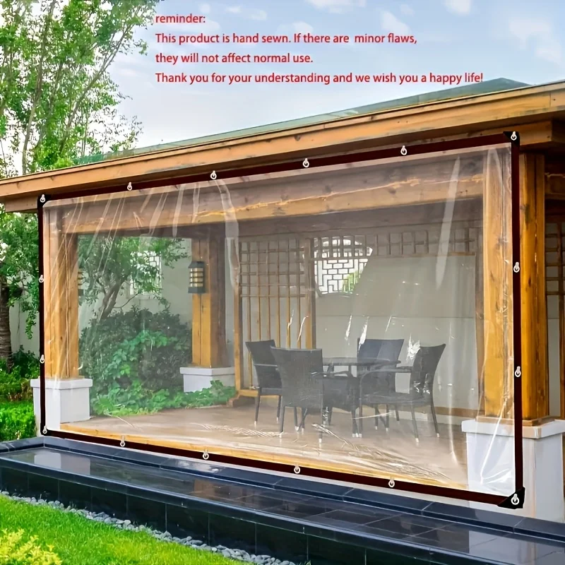 

1PC Clear Waterproof Cover | Outdoor Tarp for Patio Greenhouse Garden Chicken Coop | All-Season Dust/Wind/Snow Protection