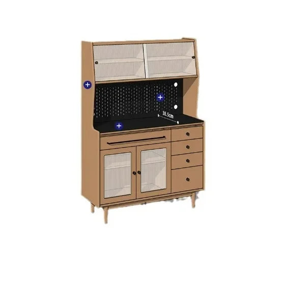 

Твердая древесина, столовая, вишневое дерево, кухня, гостиная, встроенная стена, маленькая квартира, светлый роскошный шкафчик из кофейной каменной плиты