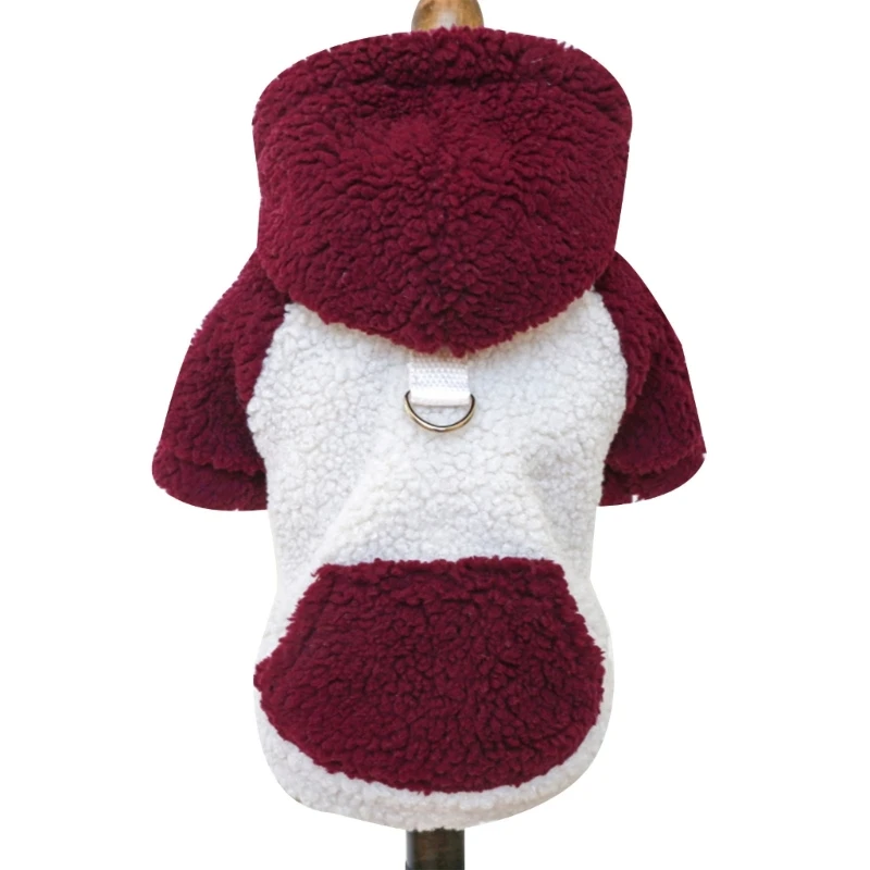 Outdoor Dog Warm Fleece Brushed Sweatshirts Jackets Vest Cold-Resistant Sweater Drop Shipping