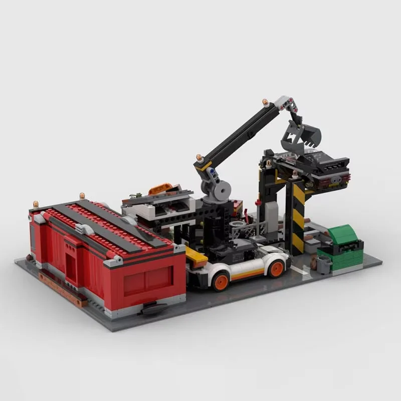 MOC Classic Modular Scrapyard Expansion Base Building Blocks 60472 Building Model DIY Assembly Toys Children's Gift Set 407PCS