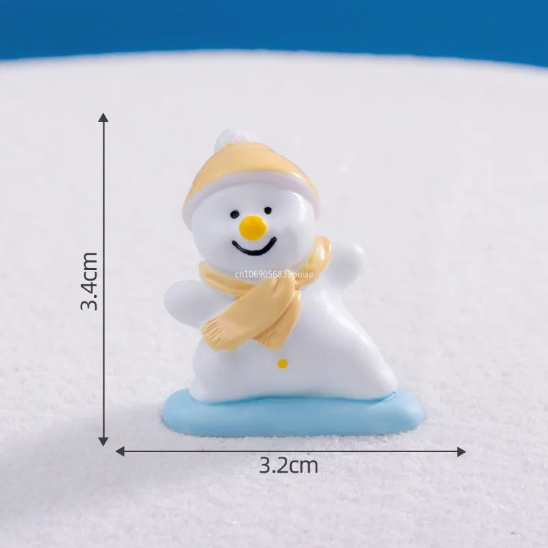 مصغرة عيد الميلاد ثلج تمثال الكرتون سنو مان دمية مصغرة ثلج تمثال سطح المكتب المشهد الصغير اكسسوارات ديكور المنزل