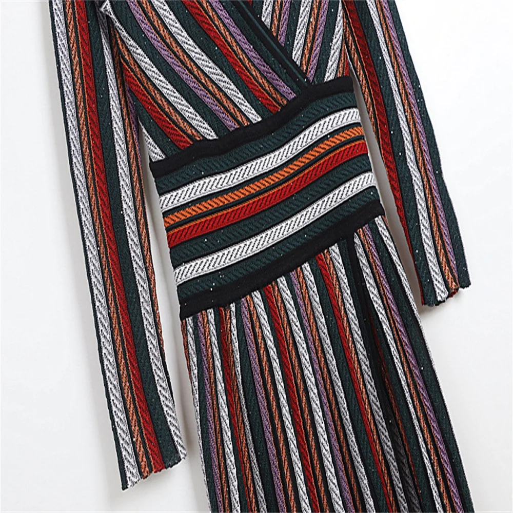 2026 Zomer Vrouwen Jurk Gebreide Stretch Gestreepte V-hals Corset Elegante Dames Gewaad Y2K Nieuwe Fashion Party Bodycon Rok Beha