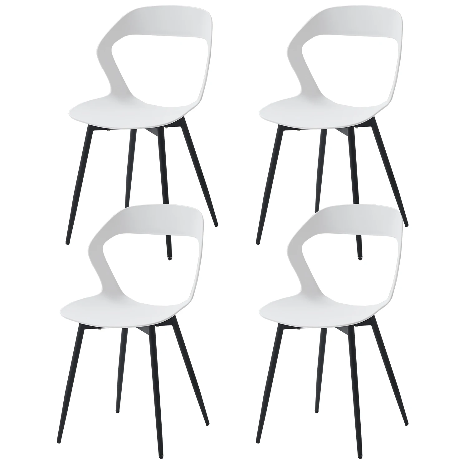 EGOONM Set of 4 Scandinavia Dining Chairs for Dining Room Furniture Chair Nordic Designer Creative Household Backrest Chairs