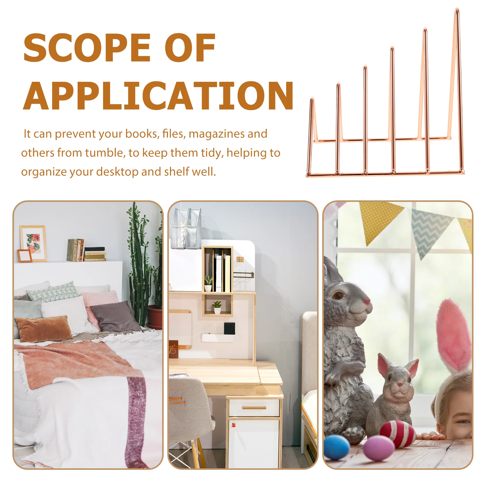 Desktop Bookend Organizer Set Heavy Duty for Shelves Waterproof File Folders Stand for Office Home Tidy Storage