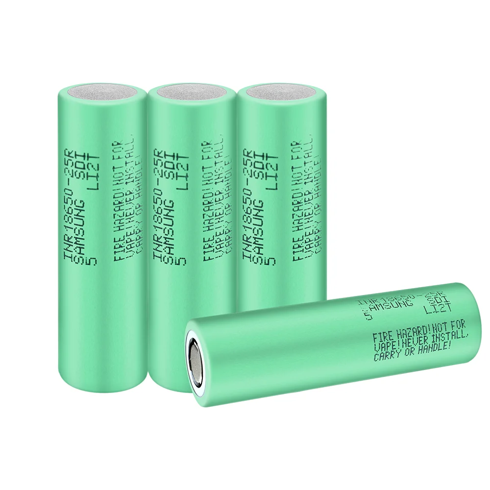 INR18650-25R 18650 2500mAh 3.7V słoneczne baterie litowe 20A płasko zakończony bateria do reflektorów dzwonki wentylator ręczny