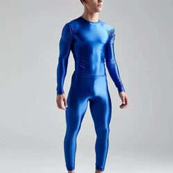 Survêtements brillants pour hommes, ensembles de 2 pièces, vêtements de sport, fitness, grande taille, combinaisons de printemps