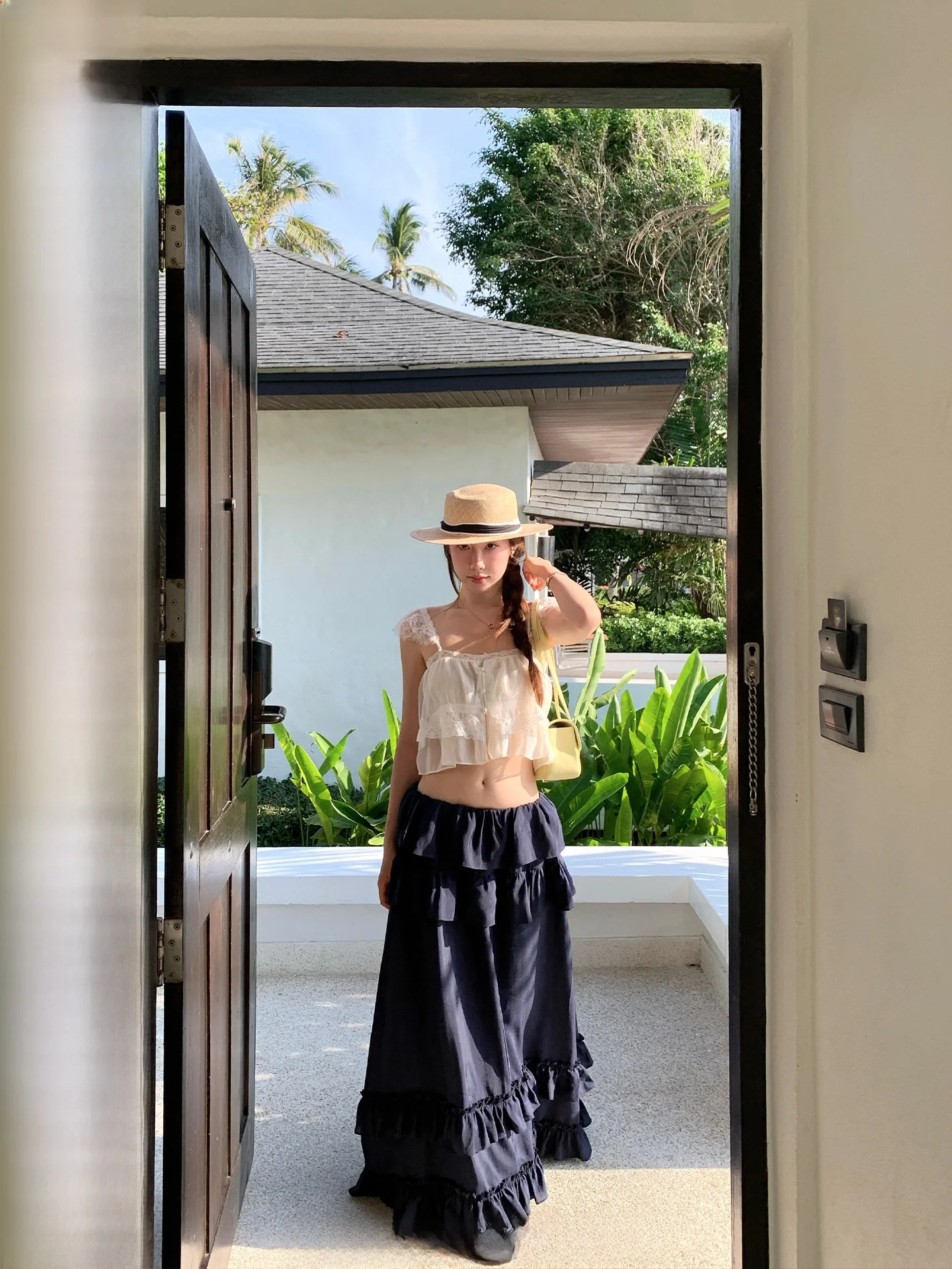 

Комплект Ranwear Touring Dr 85 Days: шелковая кружевная юбка А-силуэта с короткими бретелями и двойной версией, женский модный летний наряд