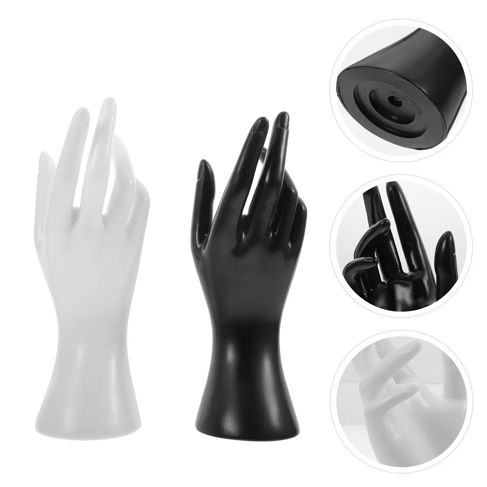 

2Pcs Clear Hand Shape Display Rack Bracelet Holder Ring Display Organizer Jewelry Storage Holder Decorative Stand for Home Party