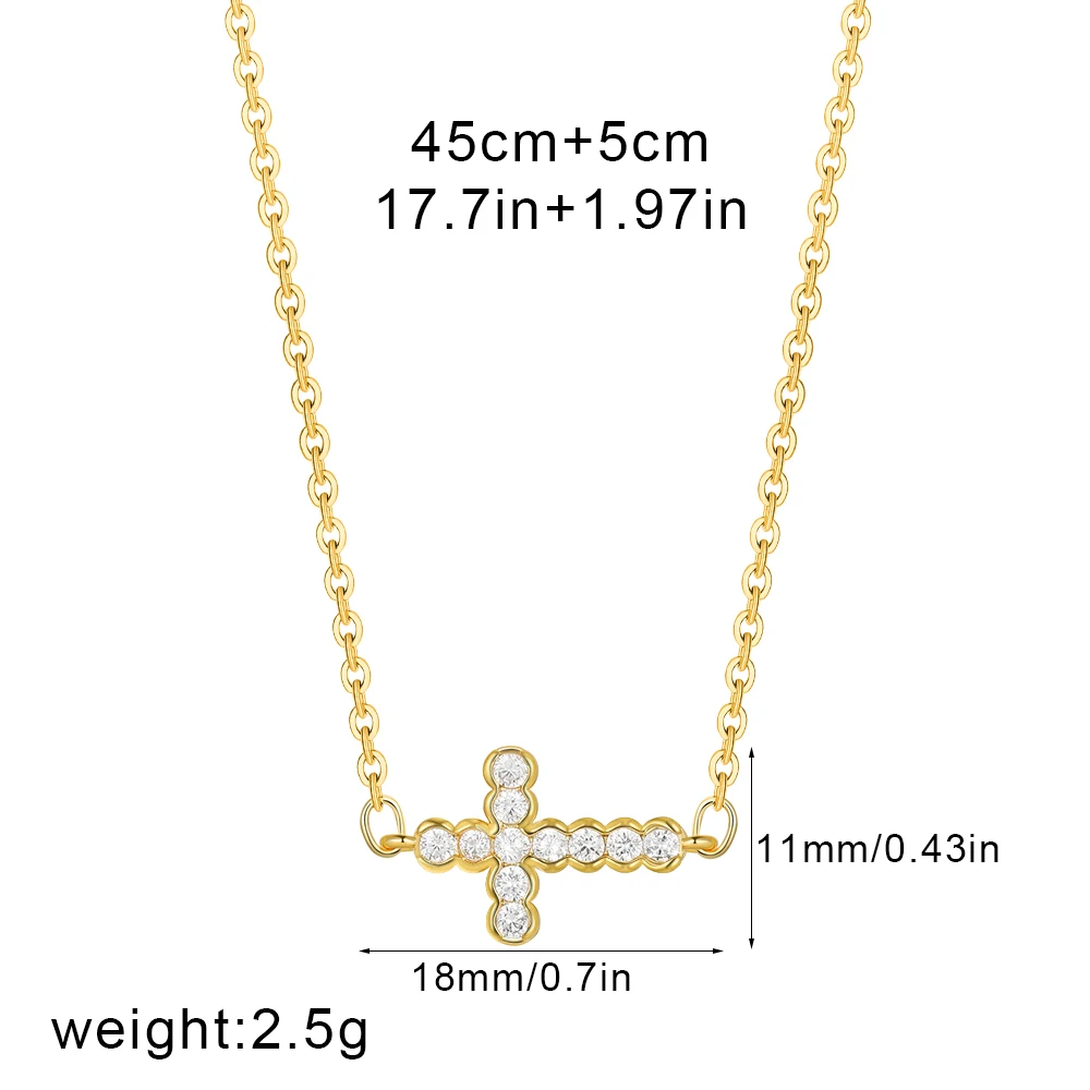 Luxe Duivelsoog Hartvormige Kruisketting Verguld Ingelegd Zirkoon Vijfpuntige Ster Hanger Voor Dames Bruidssieraden
