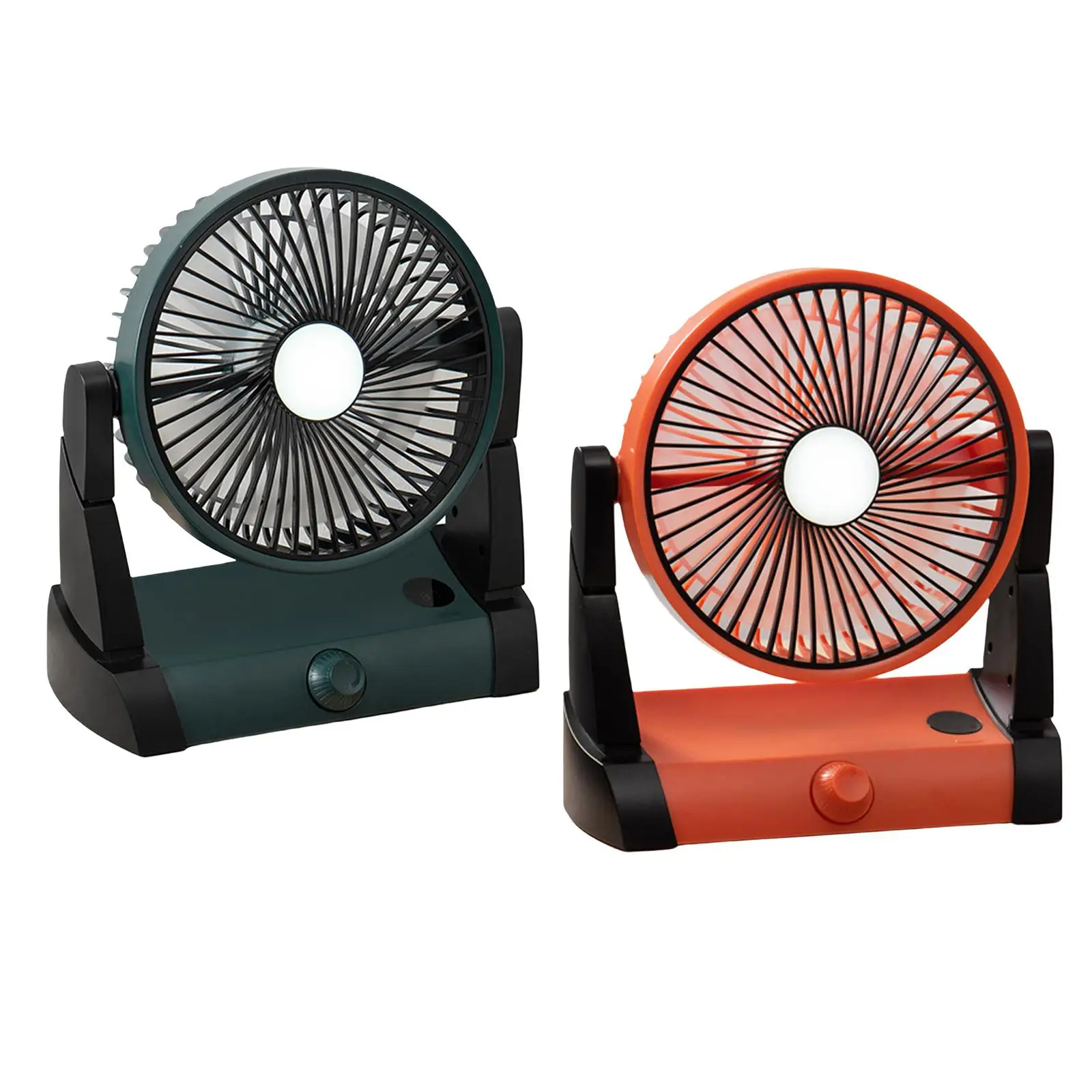 Camping Fan with LED Lantern fan Rechargeable Battery Powered 180° Rotation 3600mAh Variable Speed with Hanging Hook for RV