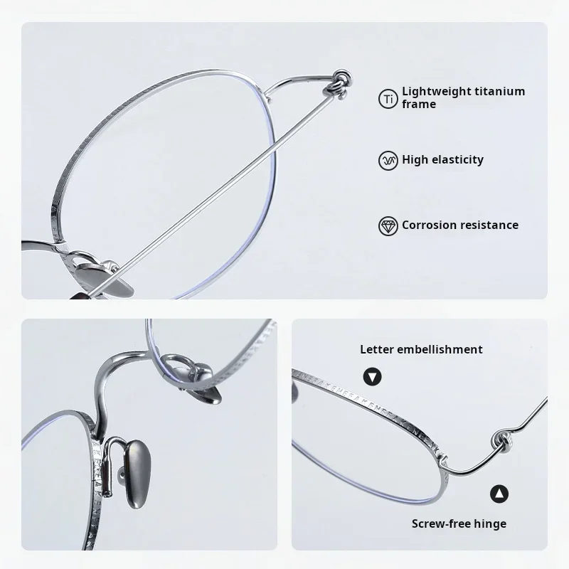 OLLYMURS البيضاوي سبائك التيتانيوم مخصص النظارات البصرية الرجال قصر النظر 1.74 درجة نظارات الرجعية متعددة البؤر النظارات التقدمية 309