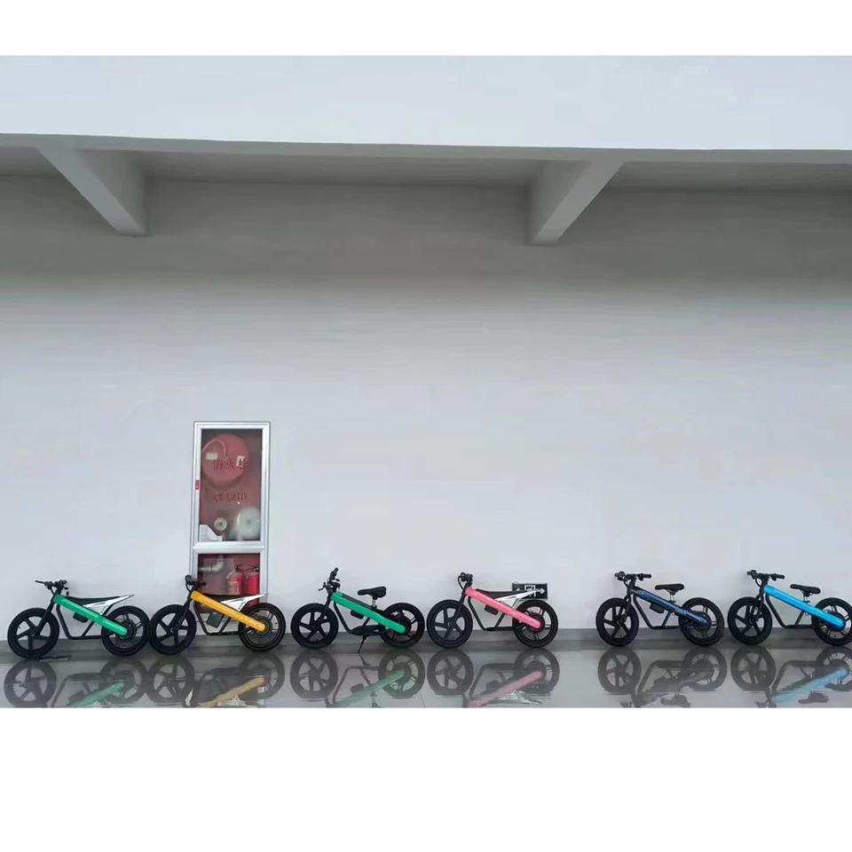 2024 Cheap Kids Electric Bike 36V 250W 350W Motor Optional Frame Color Seat For One Kids Double Seat For Two Kids image 11
