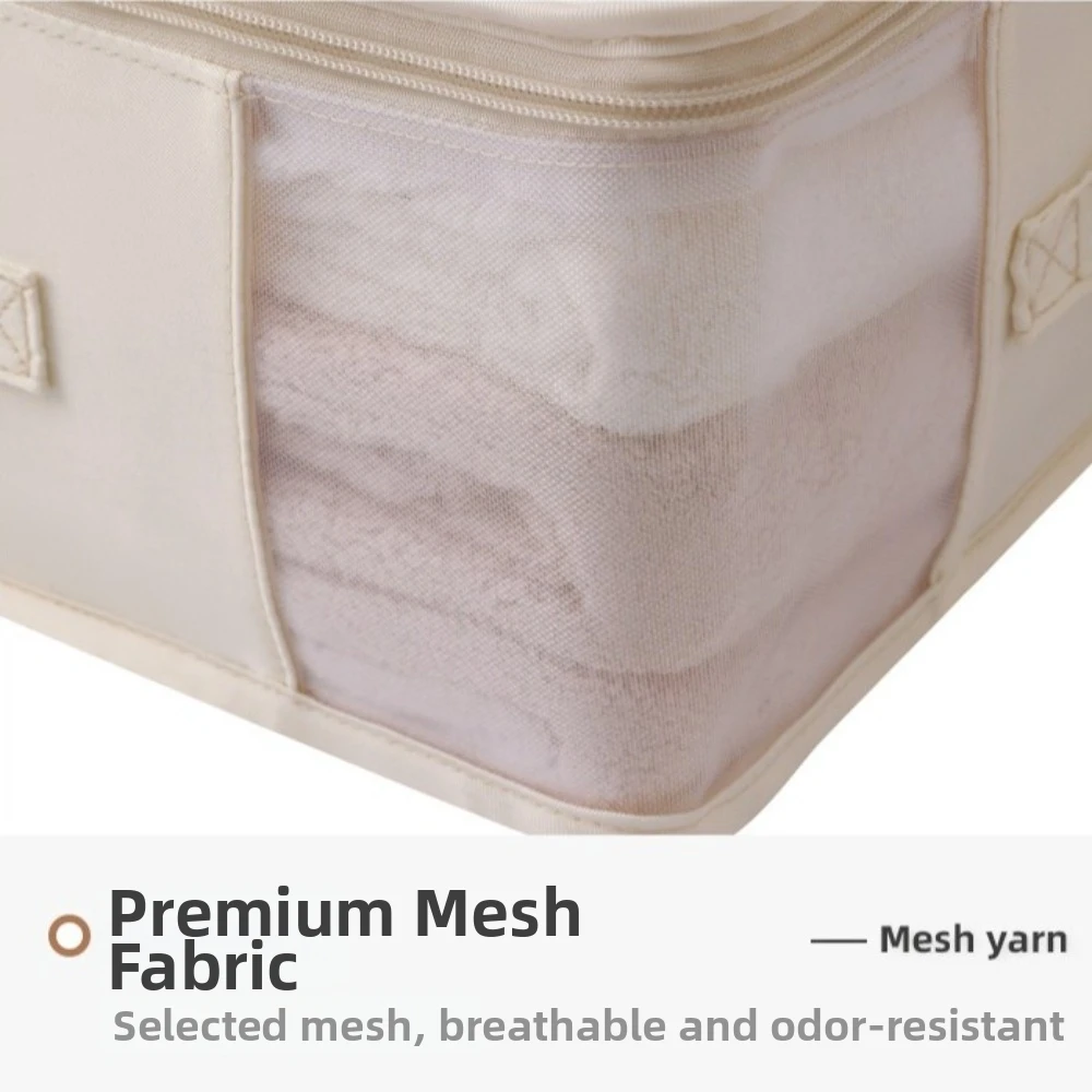 Visible Quilt Storage Organizer Large Capacity Space Saving Moving Packing Bags with Handle Folding Clothes Storage Bag
