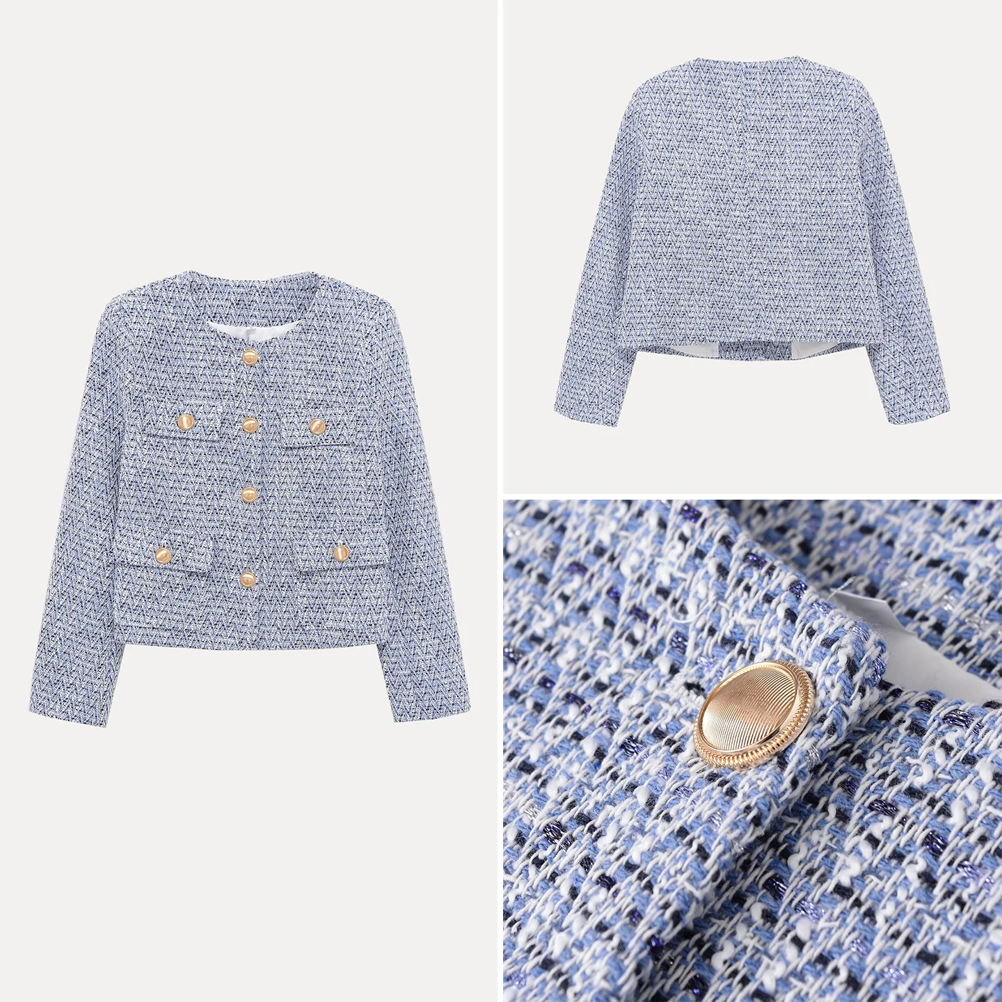 

Faionable Casual Women's Jaet 2025 Autumn New Sle Versatile Simple Design Double-Button ort Coat for Ladies